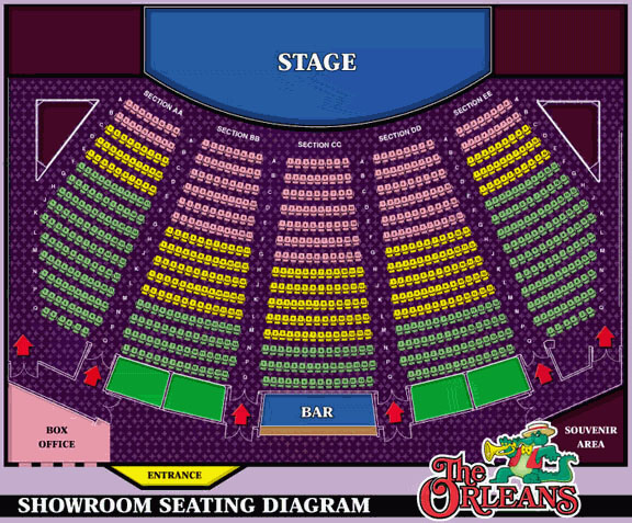 Buy tickets to the Orleans Showroom - Las Vegas on Showtimevegas.com